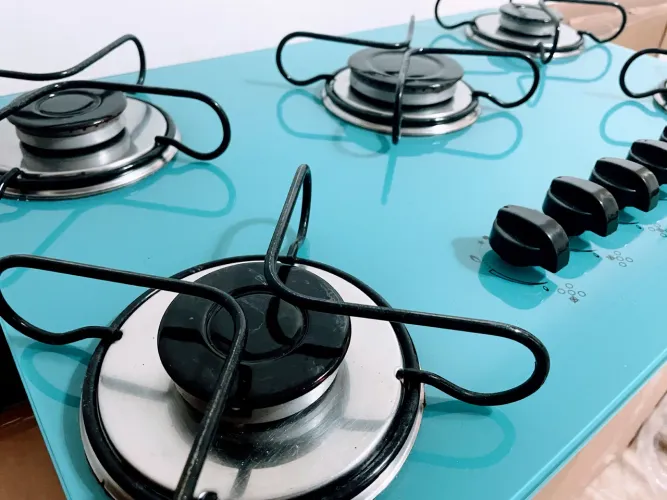 COOKTOP CASAVITRA 5 BOCAS - AZUL TURQUESA DESLUMBRANTE!