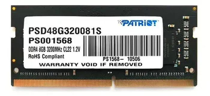 Memoria Notebook Patriot 8GB DDR4 3200mhz