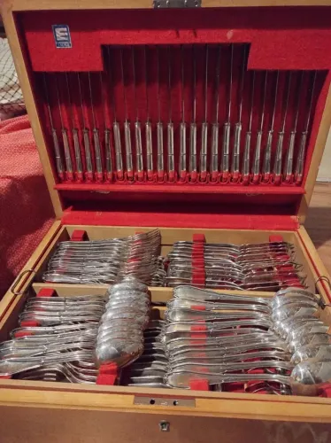 Faqueiro de Prata Eberle 120 Peças - Antigo 