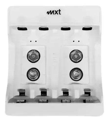Carregador De Plihas Portátil Aaa Aa E 9v Mxt