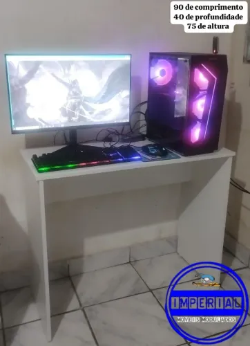 Mesa Gamer Branca para Setup Completo