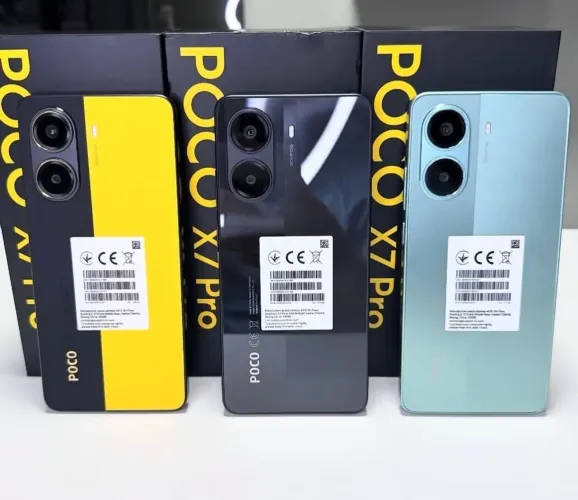 Poco X7 PRO 5G 512/12 - Amarelo, preto e verde
