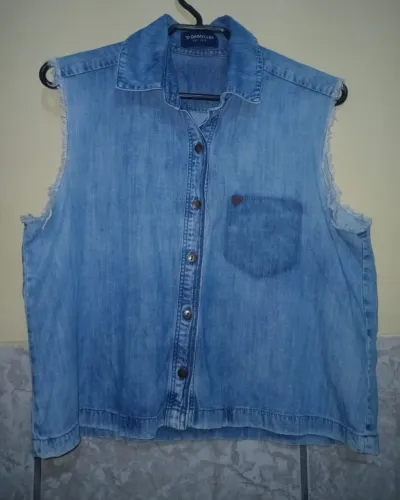 Colete Jeans Feminino Damyller