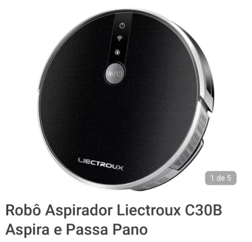 Robô Aspirador Liectroux C30B Aspira e Passa Pano