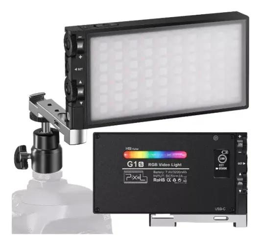 PIXEL G1s LED Light Panel, RGB Pixel, 3200 mAh, 12w, 8500 K