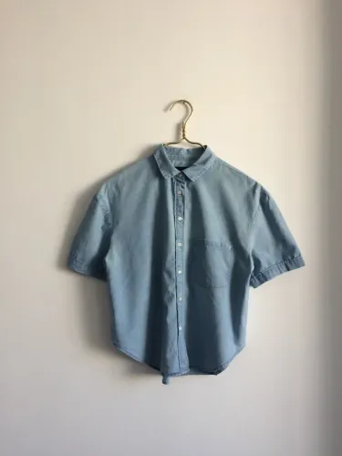 Camisa cropped jeans - Zara