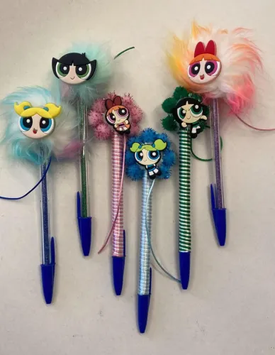 Caneta Personalizada e Customizada com seu nome Meninas Super Poderosas
