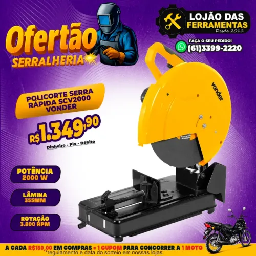 Policorte Serra Rápida 2000w SCV2000 220v Vonder