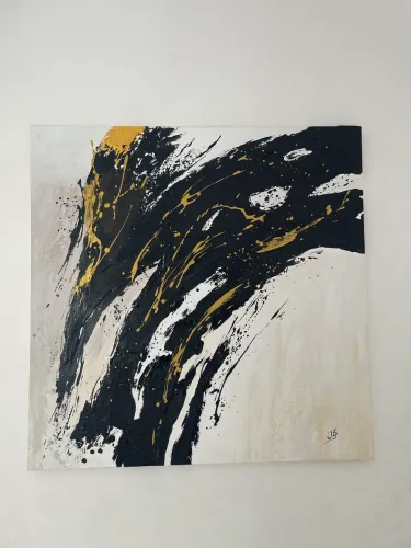 Quadro abstrato em óleo sobre tela 80x80