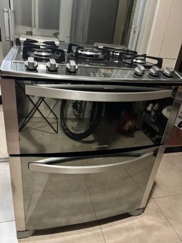 Fogão Electrolux 76 DGX 5 bocas forno elétrico e a gás
