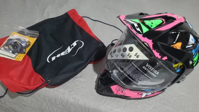 Capacete Helt Cross Vision Glass tamanho 60 NOVO