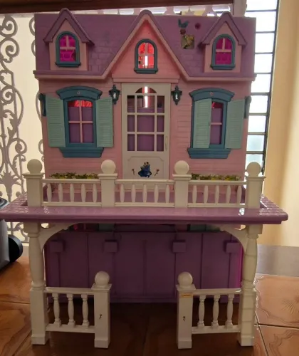 Casa de boneca dazzling dreamhouse clássica com acessorios