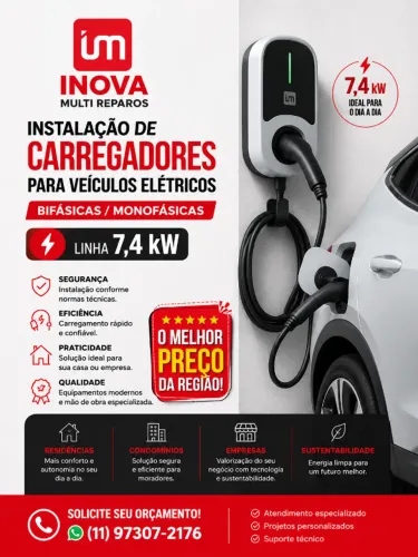 Instalação de Carregador para Veículo Elétrico | Melhor Preço da Região |