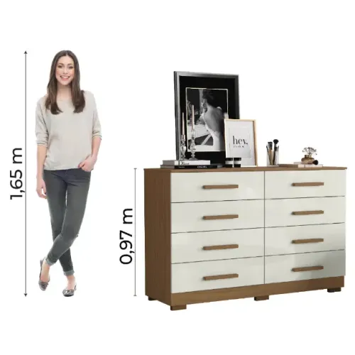 Promoção ! Comoda 8 Gavetas Atacama - Novo Lacrado - Entrega Gratis