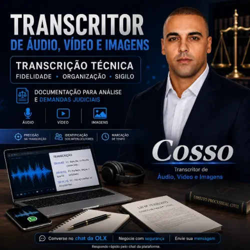 TRANSCRIÇÃO TÉCNICA DE ÁUDIO, VÍDEO E IMAGENS