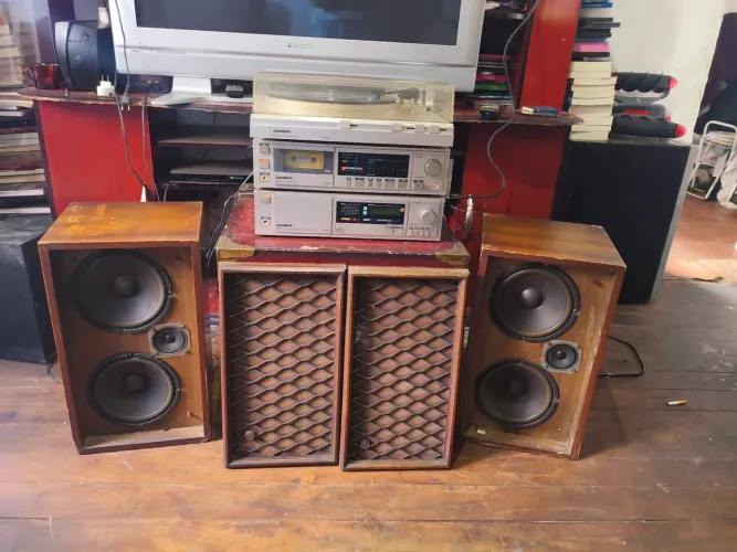 Som Antigo Gradiente DS-20 Completo Com Caixas Gradiente Mini Oito