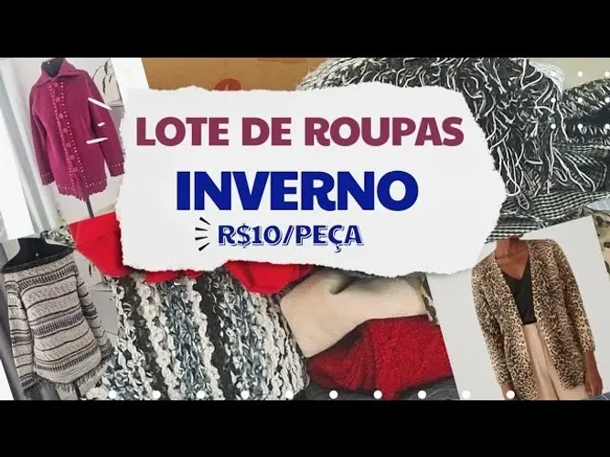 Lote de roupas usadas de inverno