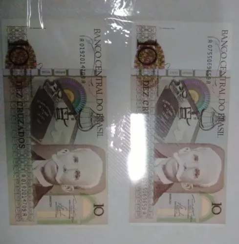 Cédula Nota 10 Cruzado perfeito estado