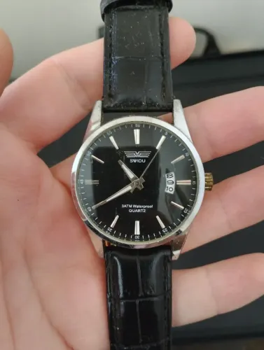 Relógio Masculino Swidu Quartz (Mostrador Preto)