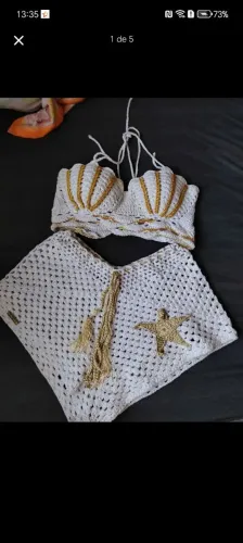 Conjunto de crochê praia