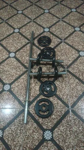 Peso de academia 20 kilos de anilha e barra anilha emborrachada