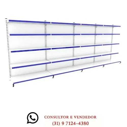 Gôndola de Parede Branca Polar 30x40