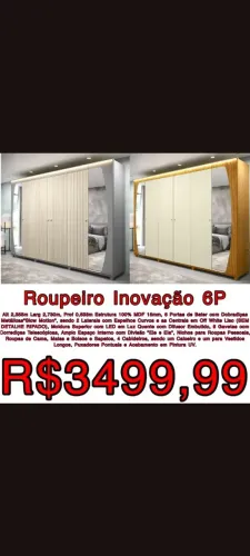 Guarda Roupa Inovação 6 Portas