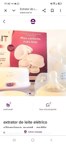 Extrator de leite elétrico Avent Philips