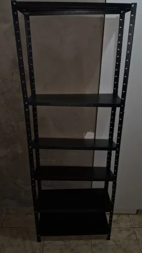 prateleira de aço preta reforçada