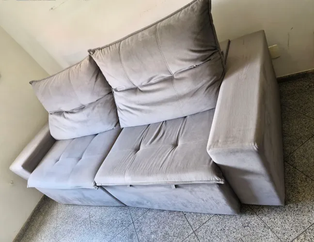 Sofá 4 lugares todo Chaise retrátil