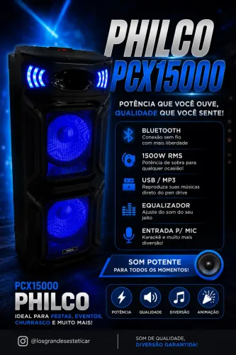 Caixa pcx 15000 Philco ótima qualidade