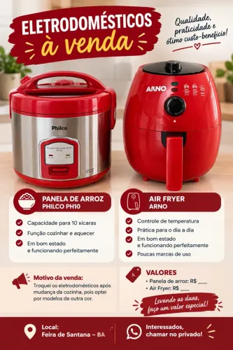 AIR FRYER + PANELA ELÉTRICA