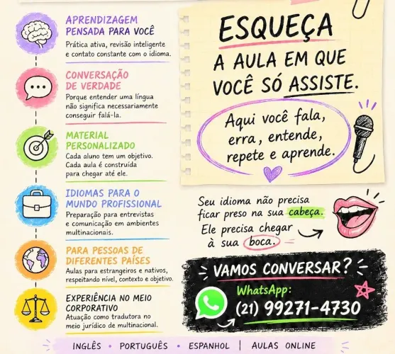 Aulas particulares - Professora e tradutora com experiência internacional