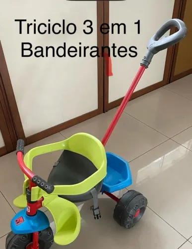 Triciclo bandeirantes 3em1