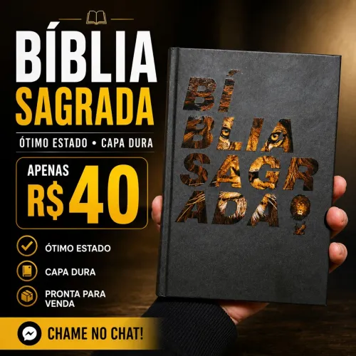 Bíblia Sagrada - Capa ilustrada Leão e preto, Sociedade Bíblica do Brasil. Editora Sbb