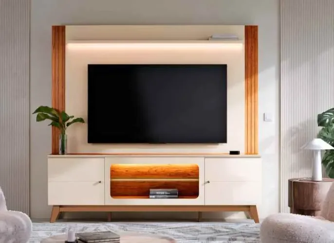 Sala home painel rack
