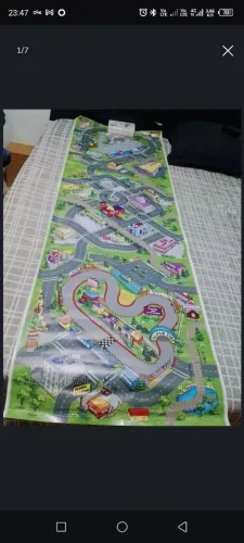 Pista de carrinhos, em vinil para brincar, LEIA O ANÚNCIO 