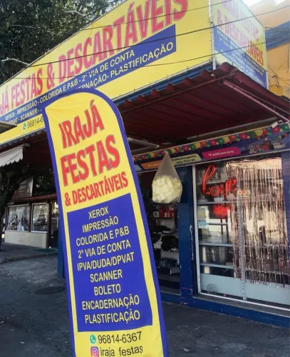 Passo ponto comercio de descartáveis, festas e papelaria.