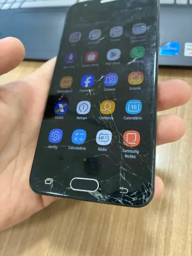 Celular J5 Prime - Tela trincada
