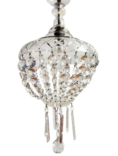 Lustre de Cristal Clássico Francês / Império Décadas 1940 e 1970.