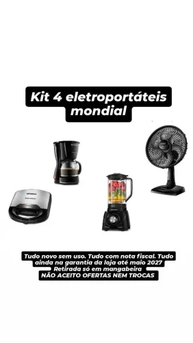 Combo kit de produtos Mondial NOVOS ventilador sanduicheira cafeteira liquidificador