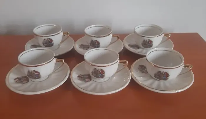 Xícaras cafezinho Porcelana Canelada (déc.1920)