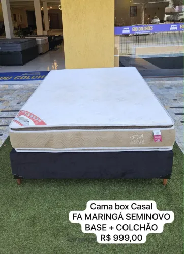 Cama box Casal FA MARINGÁ SEMINOVA TOP - ENTREGAMOS