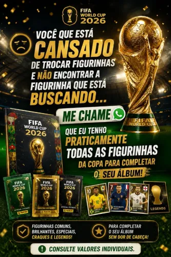 Figurinhas da Copa 2026 a partir de 1,00 a unidade