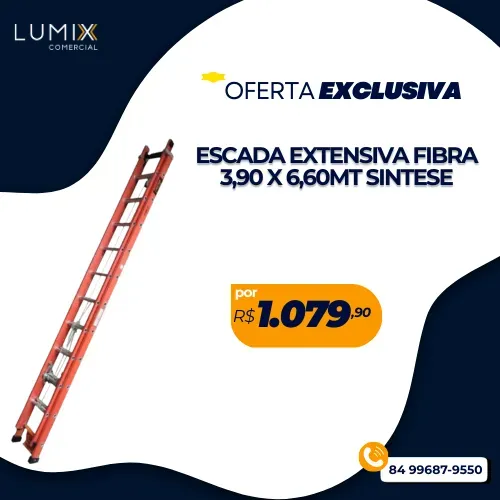 ESCADA EXTENSIVA FIBRA 3,90X6,60MT SINTESE