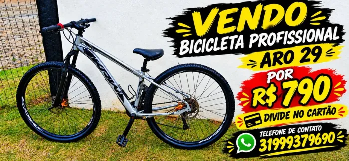Bicicleta profissional aro 29 com freios absulute