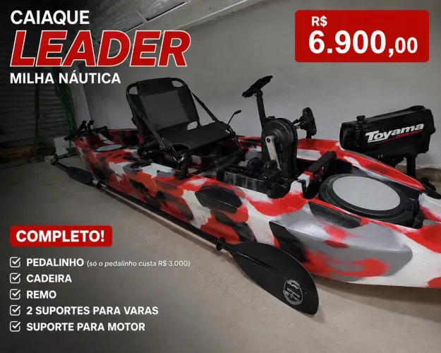 A VENDA CAIAQUE LEADER MILHA NÁUTICA  - PRONTO PARA USO!