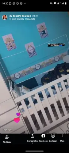 Berço semi novo + Colchão novo no plástico