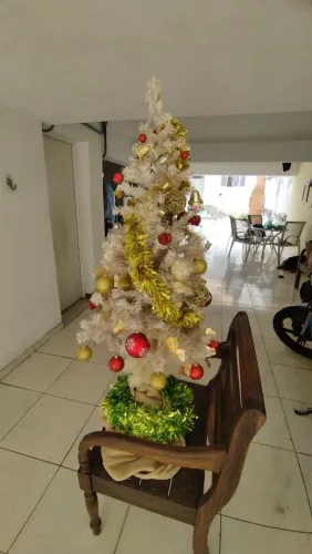 Árvore de Natal completa montada.