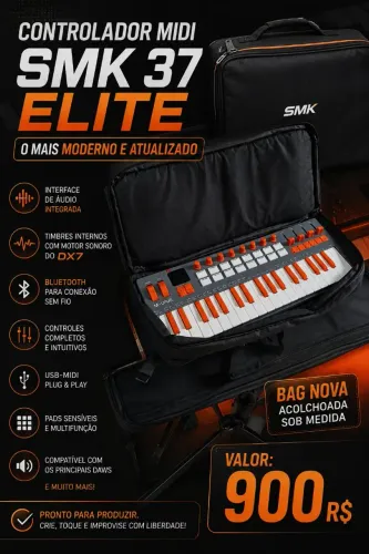 Controlador Midi MVAVE SMK 37 ELITE